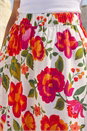 ORANGE Dusk Floral Print A-Line Midi Skirt, Image 4 of 5