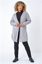 Silver Curve Knitted Glitter Stretch Cardigan , Image 2 of 5