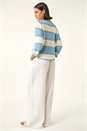 Light Blue  Light Stripe Knit Jumper , Image 4 of 5