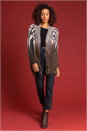 Natural  Zebra Print Fluffy Cardigan, Image 2 of 4