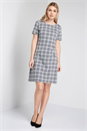 Grey Zip Detail Check Dress, Image 1 of 3