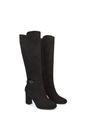 Black 'Olly' Knee High Boots With Block Mid Heel, Image 3 of 5