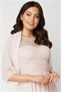 Light Pink Bead Embellished Knee Length Dress, Image 4 of 5