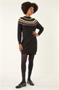 Black Fairisle Knit Jumper Dress, Image 2 of 5
