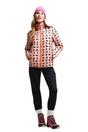 Pink Orla Kiely Tiny Elm Baffled Padded Jacket, Image 3 of 4