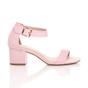 Light Pink AJVANI Light Pink Mid Block Heel Ankle Strap Sandals, Image 2 of 6