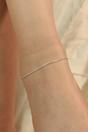 Silver 925 Silver Thin Rope Plain Chain Slim Payal Anklet, Image 2 of 2