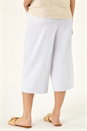 White Wide Hem Crop Trouser, Image 3 of 5
