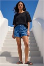 Black Crochet Detail Knit Top, Image 2 of 4