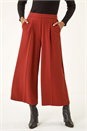 Rust Wide Leg Premium Stretch Culottes, Image 4 of 5