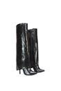 Black 'Shauna' Foldover Knee High Boots With Stiletto Heel, Image 6 of 6