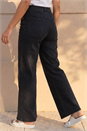 Black Petite Wide Leg Jeans, Image 3 of 4