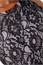 Black Petite Lace Belted Stretch Jumpsuit, Image 5 of 5