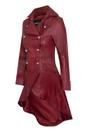 Burgundy Womens Gothic Victorian Coat-Accra, Image 2 of 4