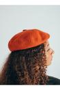 Orange Plain Felt Beret, Image 5 of 8