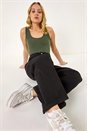 Black Dusk Denim Stretch Wide Leg Jeans, Image 2 of 5