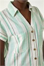 Light Blue  Stripe Short Sleeve Shirt, Image 5 of 5