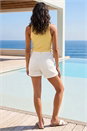 Natural  Stretch Denim Mom Shorts, Image 3 of 4
