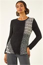 Black Textured Knit Jumper, Image 4 of 5
