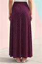 Burgundy Polka Dot Midi Skirt, Image 3 of 4