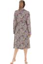 Grey Floral Print Spandex Knee Length Wrap, Image 4 of 5