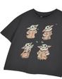 Charcoal Star Wars Cute Cropped Short Sleeved T-Shirt, Image 5 of 6
