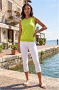 Lime Embellished Neck Knit Vest, Image 2 of 4
