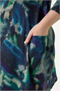 Navy  Curve Abstract Print Pocket Tunic Top, Image 5 of 5