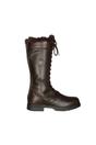 Brown Nola Leather Lace Up Standard Country Boots, Image 3 of 8