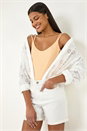 Peach Double Strap Stretch Vest Top, Image 1 of 5