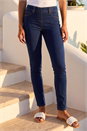 Indigo Elastic Waist 31" Denim Stretch Jegging, Image 2 of 4