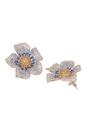 Blue Diva Floral Stud Earrings, Image 3 of 5