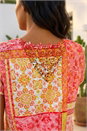 Pink Contrast Print Stretch Top, Image 4 of 4