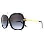 Black Michael Kors Black Square Black Gold Light Grey Gradient Sunglasses, Image 2 of 6