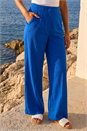 Royal Blue Smart Twill Wide Leg Pocket Trouser, Image 2 of 4