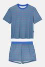 Blue "Boom Bloom!" Bamboo Short Pyjama Set, Image 4 of 6