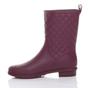 Burgundy AJVANI Burgundy Waterproof Wellingtons Quilted Ankle Boots Wellies, Image 3 of 6