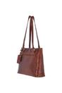 Tan Real Leather Vintage Medium Handbag, Image 2 of 3