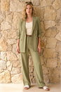 Khaki Linen Blend Blazer, Image 5 of 5