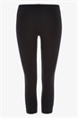 Black Cotton Cropped Leggings, Image 2 of 3
