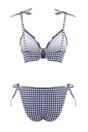 Multi Gingham Ruffle Detail Balconette Bikini Set, Image 3 of 4