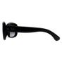 Black Oval Shiny Black Grey Gradient Polarized Sunglasses, Image 3 of 5