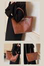 Tan Large Tote Handbag With Shoulder Strap, Image 3 of 4