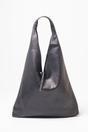 Navy Blue Italian Leather Shoulder Bag, Image 1 of 2