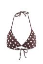 Multi WOVCOR Multi Polka Dot Printed Triangle Bikini Top 2 Pack with Adjustable Straps, Image 2 of 5