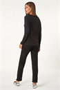 Black Foil Star Print Long Sleeve Top, Image 3 of 5