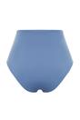 Blue High Waist Hardware Detail Shaping Bikini Bottom with Front Accent, Image 3 of 5