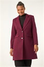 Plum Tailored Single Breasted Coat, Image 5 of 8