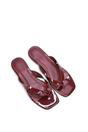 Burgundy 'Rio' Thong Strap Slip On  Flip Flop Square Toe Slide, Image 5 of 5