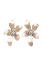 Gold AVANT-GARDE PARIS Gold Floral Stud Earrings, Image 1 of 5